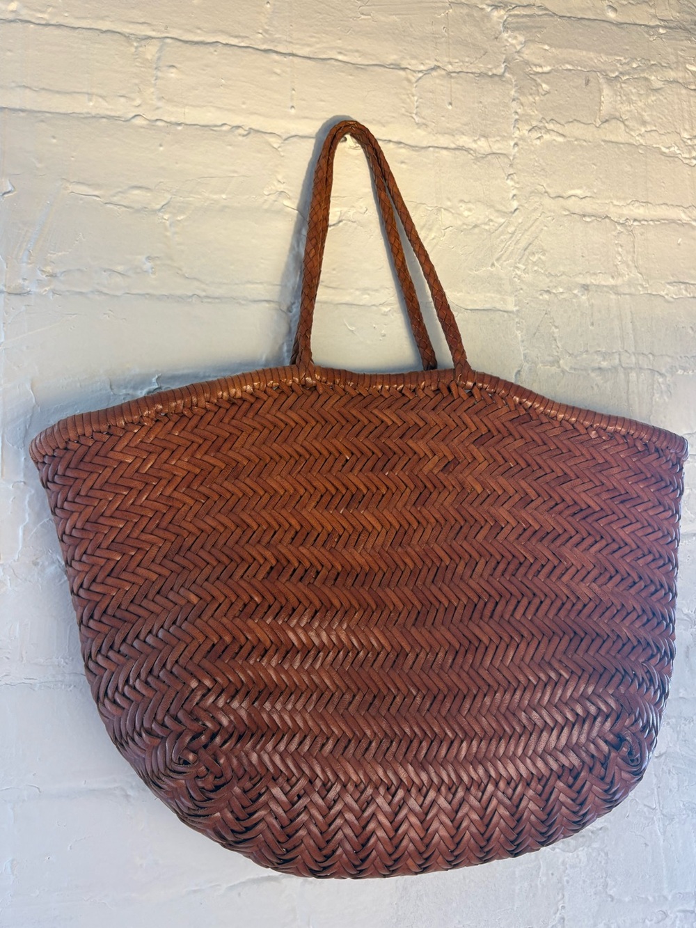 Dragon Diffusion Woven Tote Bag in Brown
